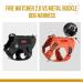 Oneigris Dog Harness - Fire Watcher 2.0 Tactical with 2 Metal Buckles MOLLE System No-Pull D-Ring 1000D Nylon - Orange - Buy Online on GoSupps.com
