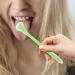 Beavorty Tongue Scraper - Silicone Double-Sided Tongue Brush for Adults & Kids | Fight Bad Breath | Light Green - Buy Online on GoSupps.com