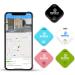 Refind Smart Tracker Mini-GPS-Tag live tracking on a free app Bluetooth 5.0 key finder tracker for luggage article finder dog and cat tracker Android Samsung (white)