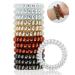 TailaiMei Spiral Hair Ties - 12Pcs Phone Cord Hair Ties for Thick Hair - No Crease Coil Hair Ties - Women Ponytail Holder Elastics - Metallic Colors - Buy Online on GoSupps.com