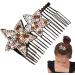 Hair Comb Clips - Shape Hair Finishing Fixer Comb | ABS Upside-Down Comb Hairpin Pentagram Hairpin Hair Finishing Fixer Comb Bridal Hair Pins Hair Accessories For Girls Women - Buy Online on GoSupps.com