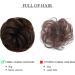 Yamel Messy Bun Scrunchie Human Hair Tousled Updo Hair Pieces - Brown Chignon, Wavy Curly Ponytail Extension for Women - Buy Online on GoSupps.com