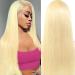 613 Lace Front Wig Human Hair Straight Blonde 13x4 Transparent HD Frontal Wigs for Women Pre Plucked 10A Brazilian 150% Density Baby Natural Hairline 20inch 20 Inch 613 Lace Front Wig Human Hair