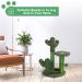 T2Y Cactus Cat Scratching Post - 3 Scratch Posts with Dangling Bell Ball - Premium Sisal Scratcher for Indoor Cats - Buy Online on GoSupps.com