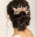 STOBOK Pack of 4 Vintage Gold Flower Pearl Hair Comb Crystal Hairpins Bridal Headpieces Wedding Hair Accessories for Women - Pink Flower - Buy Online on GoSupps.com