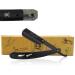 Haryali London Bart Messer Set - Barber Razor Knife with ACCLINES Our razor men and women with leather bag Straight Razor Rust -free steel (black)