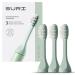SURI Recyclable Plant-Based Electric Toothbrush Heads - Built-in Tongue Scraper Long Lasting Replacement Heads | Compatible Only with SURI Sonic Electric Toothbrush - Winter Fern Pack of 3