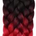 Tess Braids Extensions Ombre 60 cm | 3 Pack Jumbo Braids KanCalon Hair | Black Red Ombre Box Braids | 100g Bundle - Buy Online on GoSupps.com