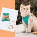 Fueegue Cat Harness with Leash Escape Proof Adjustable Soft for Cats and Dogs Puppy Harness Green XXXL
