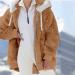 HANXIULIN Women's Oversize Plush Fleece Jacket - Warm Lined Winter Coat in Khaki & Color Variations - Casual Faux Fur Cardigan for Cold Weather - Shop Now! - Buy Online on GoSupps.com