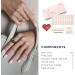 NAILOG Semi Cured Gel Nail Strips Glossy & Long Lasting Soft Gel Finish (20 Extra Long Nail Stickers) | Nail Wraps White Gardenia - Buy Online on GoSupps.com