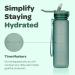 Hydracy 1L BPA-Free Water Bottle with Straw & Time Marking - Condensation-Free Sports & Outdoor Bottle - Shop Now! - Buy Online on GoSupps.com