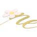 Flower Gold Glitter One Cake Topper - 1st Birthday Decoration for Baby Party & Shower - Buy Online on GoSupps.com