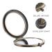 Lurrose Vintage Foldable Mini Makeup Mirror - Portable Metal Round Dual Sided Vanity Mirror for Women - Compact Travel Accessory - Buy Online on GoSupps.com