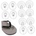Hemoton 18 Pairs Thong Sandal Toe Guard Pads for Flops Toe Separator Non-Slip Toe Protectors Gel Insert Gel Cushions Flops Toe Guard Insoles for Sandals Shoe Miss pu Toe pad Transparentx3pcs 3.9x3.3cmx3pcs