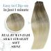 Runature Clip-In Extensions - Real Hair Blonde Balayage & Ombre 12 inch 80g Remy #8/60 - 7 Pieces - Buy Online on GoSupps.com