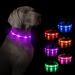 Masbrill luminous band Dogs Charging LED dog collar luminous 3 flashing lights waterproof Illuminated safety collar for small medium large dogs purple XS XS (25-35cm/9.8-13.8inch) Lila (TC6100)