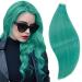 RUNATURE Teal Tape Hair Extensions Colored Tape in Hair Extensions Human Hair Blue-Green Tape in Extensions Real Human Hair 16 Inch 25 Gram 16 Inch Tape #Teal