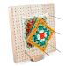 9.25 Inches Rubber Wooden Crochet Blocking Board Crochet Accessories with 20 Pcs Steel Pins for Knitting Crochet and Granny Squares Blocking Board for Crochet Knitting and Crochet Projects  Wood(9.25in)