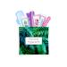 Menstrual Kit All-in-One | Convenience on The Go | Single Period Kit Pack for Travelling Tweens & Teenagers | Individually Wrapped Feminine Hygiene Products (Green Ferns)