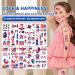 4th of July Waterproof Temporary Tattoos Set - American Flag Designs for Kids & Women - 10 Sheets of Red, White, and Blue Patriotic Tattoos - Buy Online on GoSupps.com