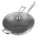 OUNONA Honeycomb Wok Non Stick Cooking Utensils Griddle Baking Pans Roasting Pan Non Stick Fry Pan Work on Induction Stove Wok Non Stick Wok Stainless Steel Handle Chinese Style