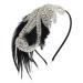 WLLHYF 1920s Flapper Headbands  Feather Vintage Headpiece Rhinestone Hairband Crystal Beaded Headbands Gatsby Party Hair Accessories for Women Girls (Silver)