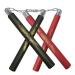 Ausemku Nunchucks - Safe Foam Rubber Training Nunchucks/Nunchakus with Steel Chain (Black+Red)