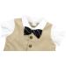 AmzBarley Baby Boys Gentlemans Tuxedo Romper Suit | Khaki 104 | 12-18 Months - Buy Online on GoSupps.com