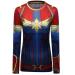 Red Plume Women's Compression Fitness Sport T-Shirt Wonder Girl Long Sleeve Top Aa Medium