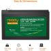Miady 12V 16Ah Deep Cycle LiFePO4 Battery - 2000 Cycles Maintenance-Free for Golf Cart Boat Solar & UPS - Buy Online on GoSupps.com