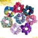 Lurrose 8pcs Glitter Scrunchies - Colorful Ponytail Holders for Women Girls Teens & Kids | Best Hair Accessories - International Shipping Available - Buy Online on GoSupps.com