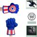 Incredible HOK Superhero Gauntlet Smash Hands Fists Plush Gloves Pair - Green Captain Am Blue Costume - Buy Online on GoSupps.com