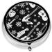 Shop Guitar Pattern Round Pill Box - 3 Compartment Mini Portable Travel Medicine Organizer - Buy Online on GoSupps.com