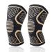 Protective Knee Pads Good Elasticity Shockproof Knee Sleeve Ergonomic 3D Knitting for Sports (L)