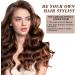 3Pcs Heatless Curlers Set for Long Hair - Soft Satin Overnight Hair Rollers for DIY Styling (Brown) - Buy Online on GoSupps.com