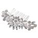 DOITOOL Pearl Headpiece Bridal Hair Comb Fashion Hair Comb Jeweled Hair Clips Pearl Hair Barrettes Wedding Rhinestone Hair Comb Hair Insertion Comb Silver Bride Accessories