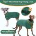 Kuoser Dogenkademelel Extra Absorbent Microfiber Dog Bathrobe Towel - Adjustable Velcro Fastener for Large XL Dogs - Green Dog Bathrobe - Buy Online on GoSupps.com