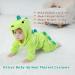 Doladola Baby Dinosaur Hooded Onesie | 12-18 Months | Emerald Green Pajamas Romper - Buy Online on GoSupps.com