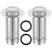 2 Pcs Bathroom Sink Stopper Stainless Steel Sink Drain Strainer Pop Up Floor Drain Filter Universal Sink Drain Stopper with Hair Catcher for 1.3-2.17 Inches Most Floor Drains and Sinks