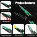 Mouhike Long Nose Fishing Pliers - Stainless Steel Hook Remover and Braid Cutter for Freshwater and Saltwater Fishing - Green Pliers Only - Buy Online on GoSupps.com