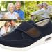 RCIDOS Men's Diabetic Shoes - Wide Width Orthopedic Slip-on Shoes | Lightweight & Adjustable for Edema Swollen Feet - Blue - Buy Online on GoSupps.com