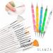 Glamza 20pc Nail Art Design Gel Painting Dotting Pen & Brush Set Manicure Pedicure Kit - Buy Online on GoSupps.com