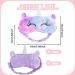 Cartoon Unicorn Eye Mask for Sleeping - Plush 3D Travel Sleep Mask for Adults & Kids - Breathable & Comfortable (Purple) - Buy Online on GoSupps.com