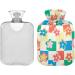NAANLE 2L Hot Water Bottle with Checkered Floral Cover - Pain Relief & Heat Therapy for Back Neck Hands & Feet - Buy Online on GoSupps.com