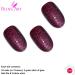 Bling Art Oval False Nails Gel Glossy Glitter French Manicure Fake Medium Tips with Glue (Sangria Gel) - Buy Online on GoSupps.com