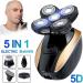 Top 5 in 1 Head Shaver for Bald Men - 5D Rechargeable Electric Razor with Floating Heads Hair Clipper Nose & Ear Trimmer | Best Facial Cleaning Brush - Buy Online on GoSupps.com