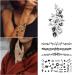 Black Henna Flower Rose Temporary Tattoo Stickers for Women - 15 Sheets - Buy Online on GoSupps.com