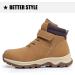 Dirafy Kids Boys Outdoor Hiking Boots - Water Resistant Non Slip Ankle Boots for 13 Little Kid Tan - Unisex Child Athletic Boots - Buy Online on GoSupps.com