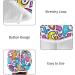 Colorful Graffiti Patterns Hair Towel 2 Pack | Super Absorbent Quick Dry Hair Turbans for Women & Girls - Perfect Hair Drying Solution - Buy Online on GoSupps.com